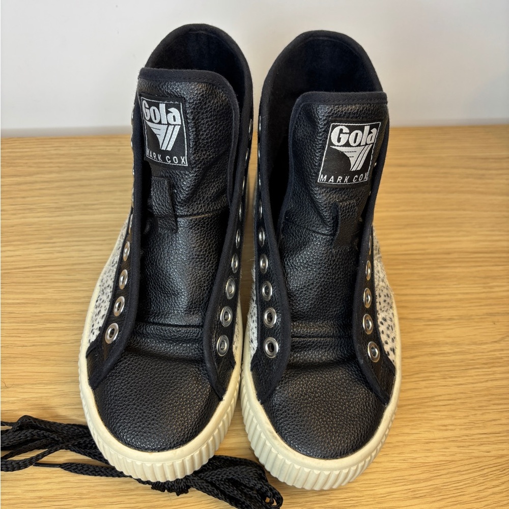 Gola Women's 6 Black/White High-Top Platform Sneakers Like New!!! - Picture 2 of 8